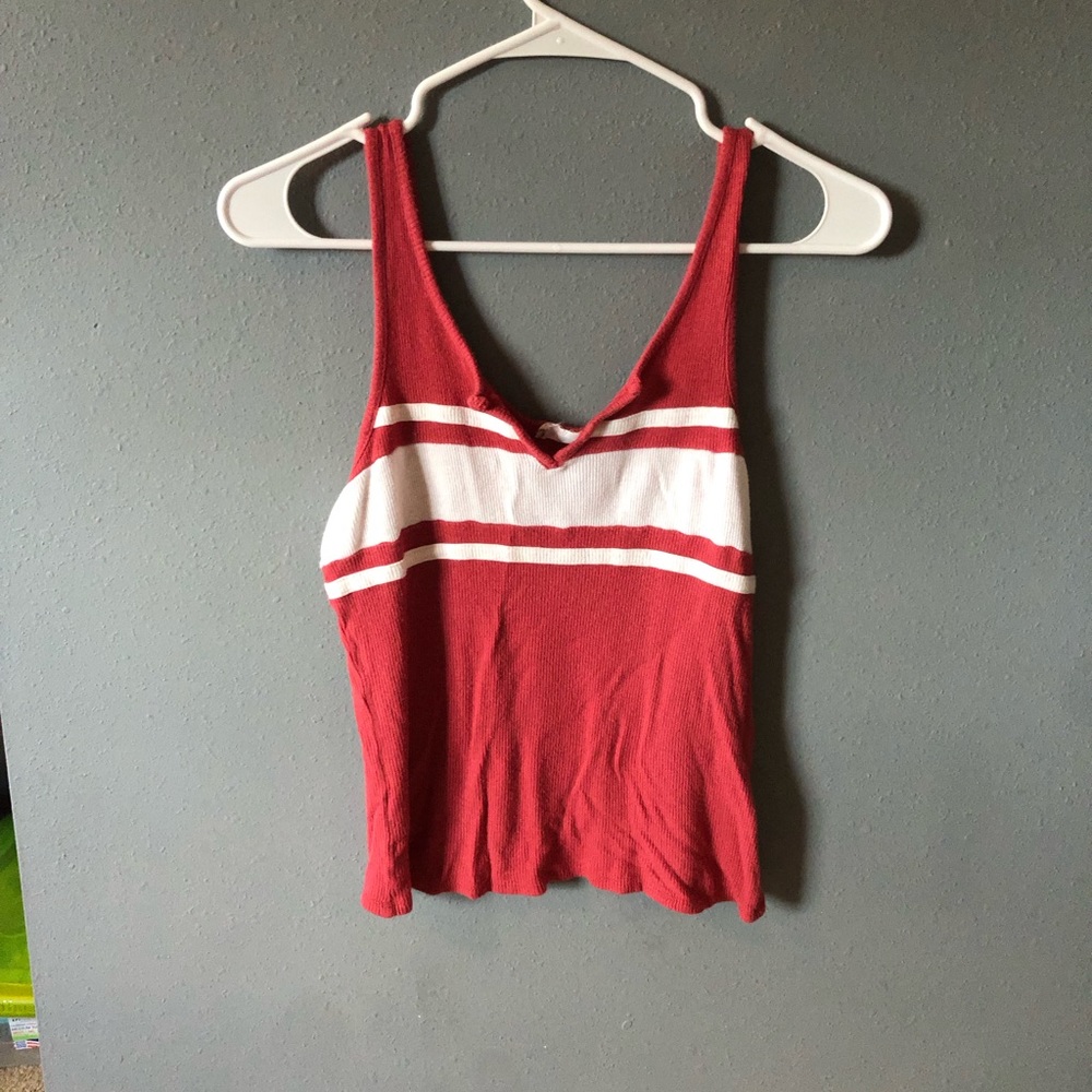 rusty red tank top
